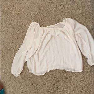 White long sleeve top